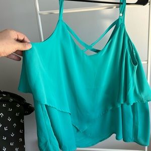 TORRID teal spaghetti strap top